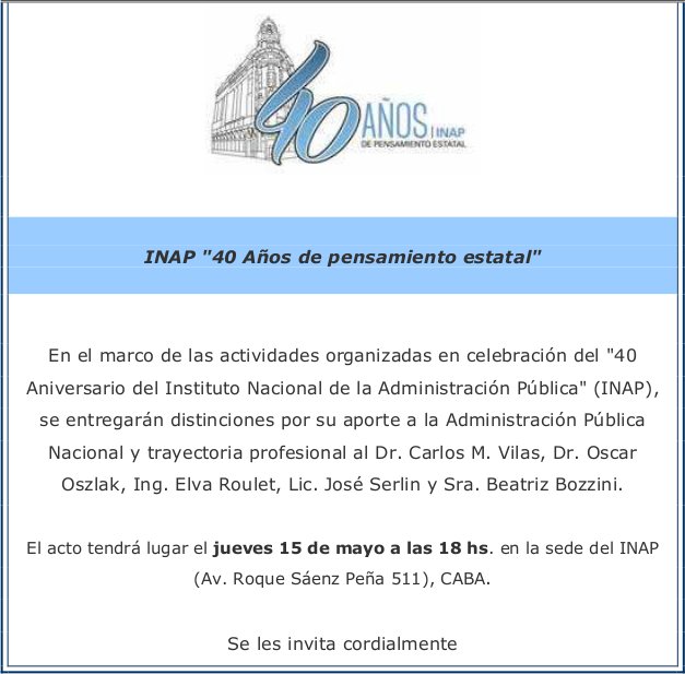 INAP: 40 años de pensamiento estatal