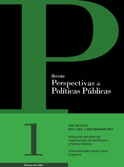 Nº1 Revista Perspectivas de Políticas Públicas